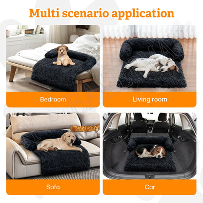 All‑Season Plush Pet Bed – Waterproof, Washable Sofa Cushion for Cats & Dogs