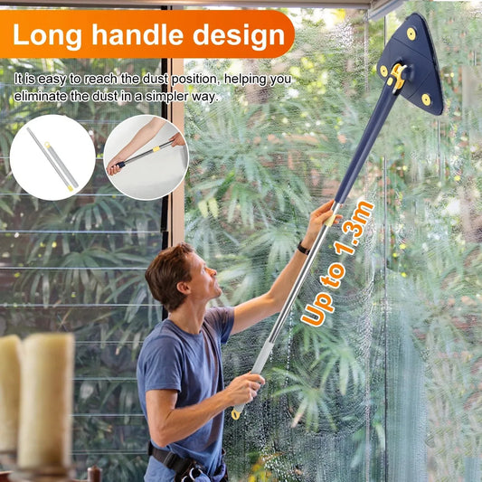 Triangular Mop Foldable  360° Rotatable Water Absorption