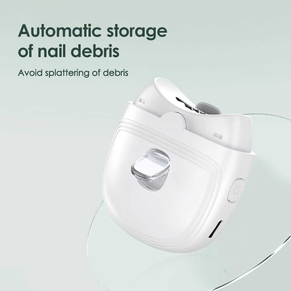 Electric Nail Clipper For Baby Adult USB Rechargeable Automatic Nail Clippers Trimmer Cutter Grinder Manicure Pedicure Tools