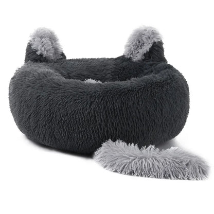 SnuggleSpace - Plush Cartoon Pet Cave Bed – Super Soft Warm Nest for Cats (and Small Dogs)