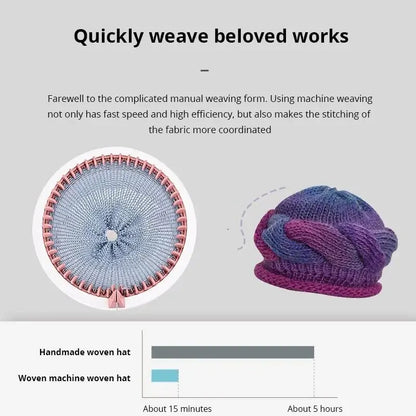 1pc Smart Weaving Loom Knitting Board Rotating Double Knitting Loom Round Loom Artifact Wool Machine DIY For Adults And Kids