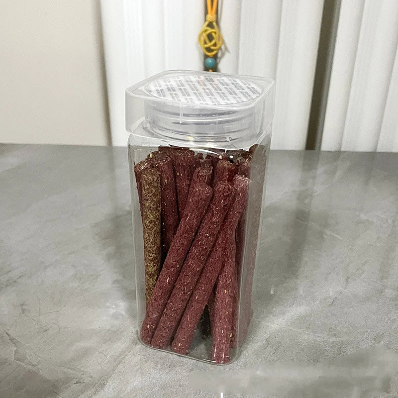 20Pcs Small Pet Teeth Cleaner Chew Stick Rose Calendula Lavender Molar Rod for Hamster Chinchillas Rabbit Grinding Rod Bite Toy