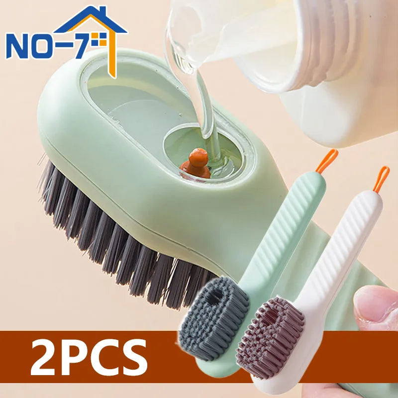 1/2Pcs Multifunctional Cleaning Brush Soft-bristled Liquid Shoe Brush Clothes Brush