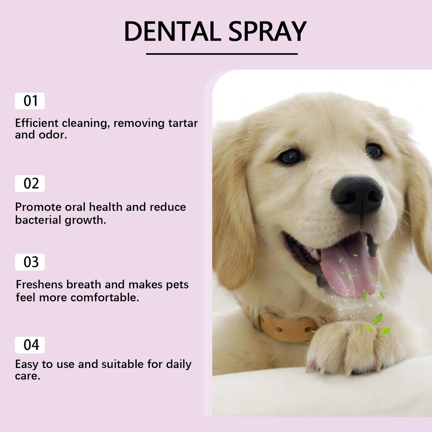 🥇 FreshPaw™ Dental Spray – Gentle Plaque & Tartar Remover for Dogs & Cats