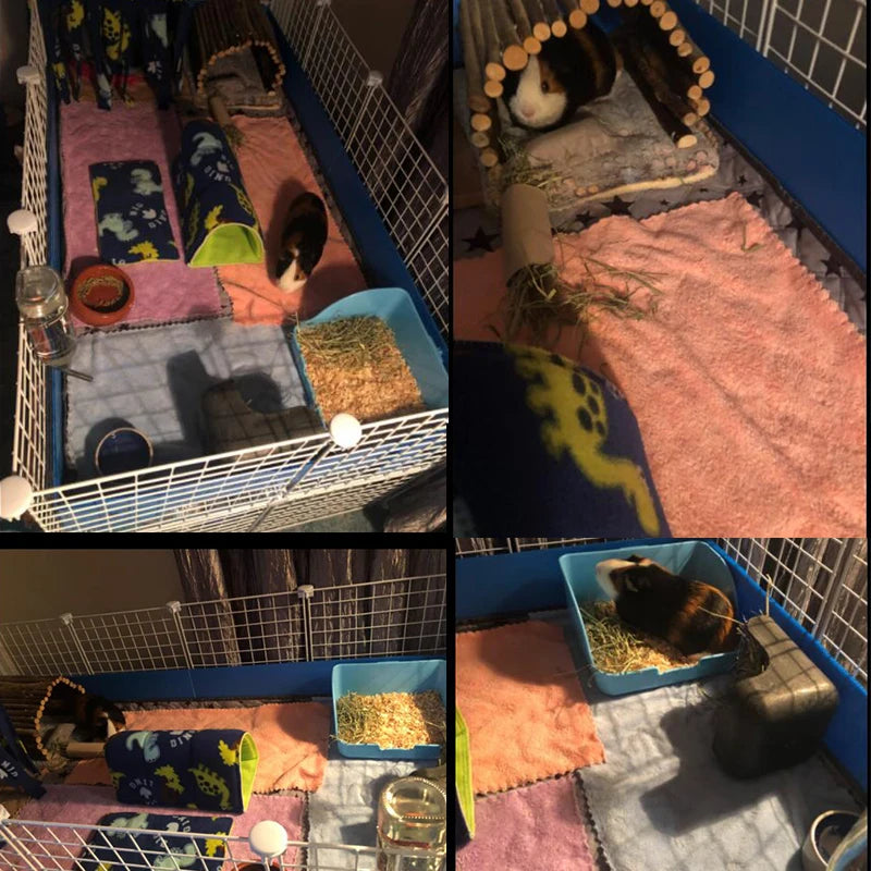 CozyCritter™ Fleece Cage Liners – Soft Bedding for Rabbits, Guinea Pigs & Hamsters