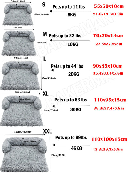 All‑Season Plush Pet Bed – Waterproof, Washable Sofa Cushion for Cats & Dogs