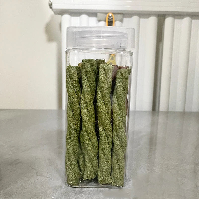 20Pcs Small Pet Teeth Cleaner Chew Stick Rose Calendula Lavender Molar Rod for Hamster Chinchillas Rabbit Grinding Rod Bite Toy