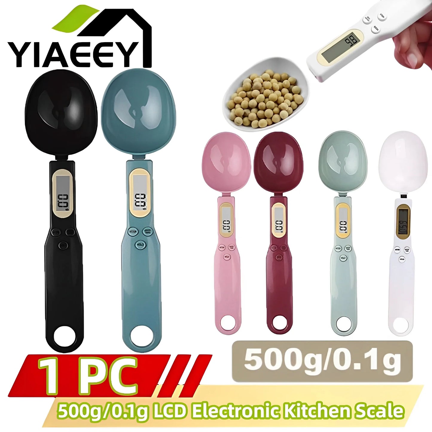 Electronic Kitchen Scale 500g 0.1g LCD Digital Measuring Food