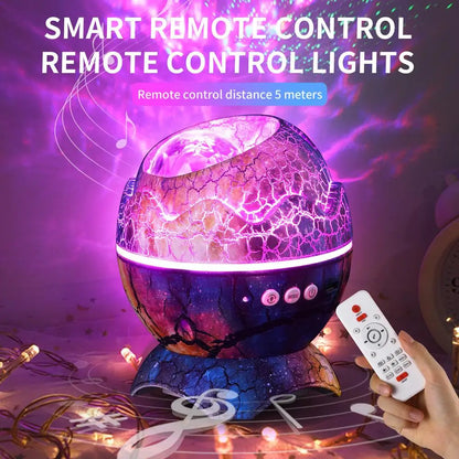 Led Dinosaur Eggs Shell Galaxy Starry Projector Bluetooth-compatible Remote Control Night Lights Children Gift Bluetooth
