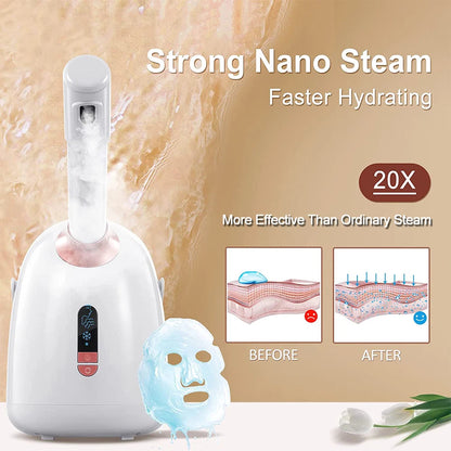 SPA Facial Steamer Hot/Cool Face Steamer Face Cleaner Moisturizing Nano Mist Sprayer Facial Anti-aging Wrinkle Sauna Humidifier