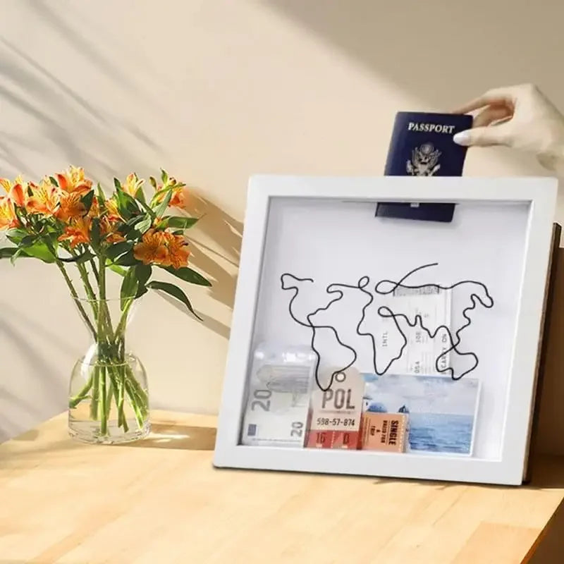 Travelling Memorial Box Adventure Archive Box Ticket Storage Box Postcard Souvenir Money Storage Box
