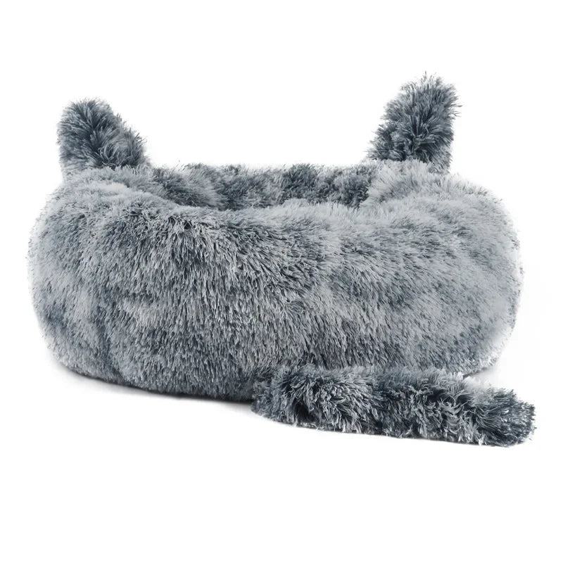 SnuggleSpace - Plush Cartoon Pet Cave Bed – Super Soft Warm Nest for Cats (and Small Dogs)