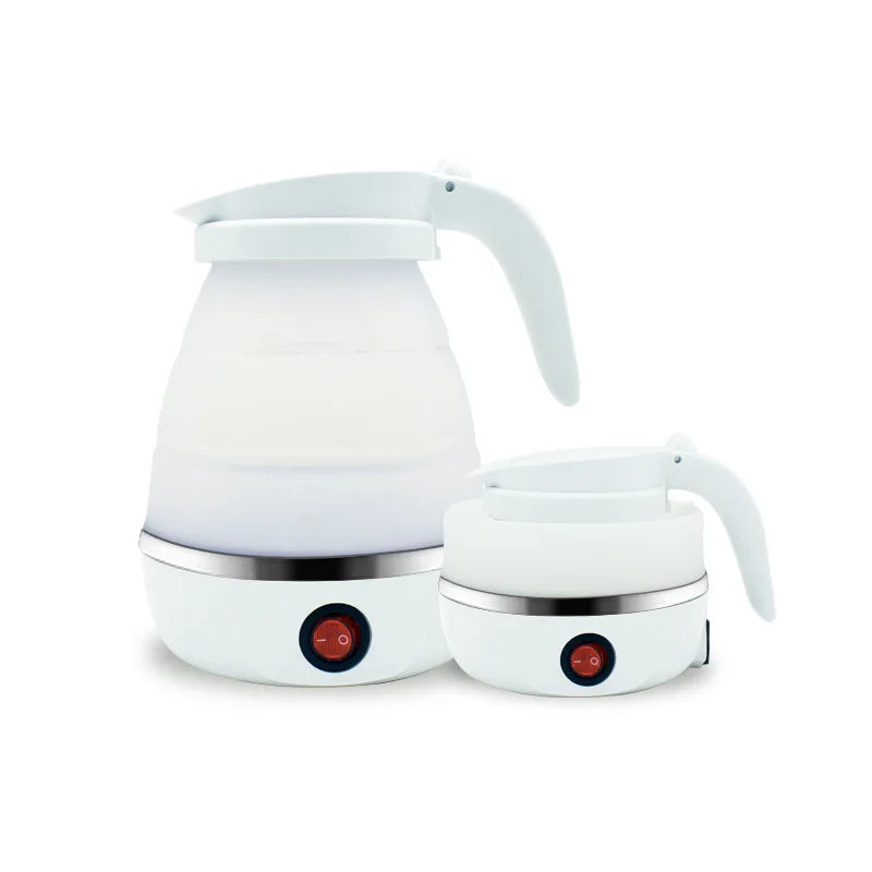 Pocket POT Mini Electric Kettle Portable Mini Foldable Kettle Silicone Electric Kettle Heater Outdoor Travel Home Tea Pot Water Kettle 0.6L 600W