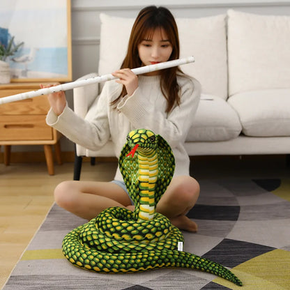 80/170/240cm Simulated Colorful Cobra Plush Toy Stuffed Animals Snakes Plushies Doll Funny Spoof Joke Soft Toys Home Decor