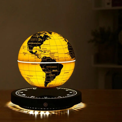 Levitating Lamp Magnetic Globe LED Earth Floating Rotating  Galactic starry sky