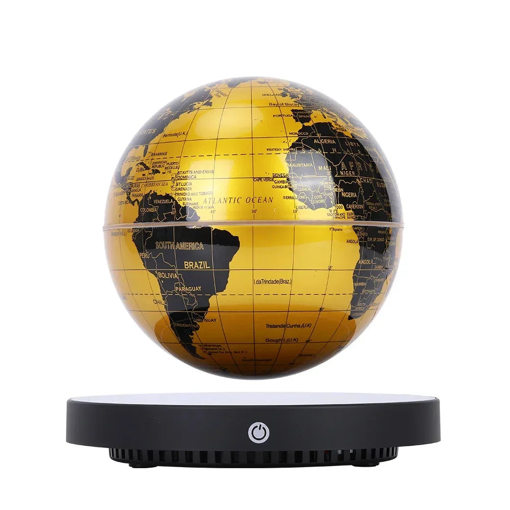 Magnetic Levitation Globe Ornament,3D Luminous Self Rotating Night LED Light,Office Desktop Decoration,Originality Gift