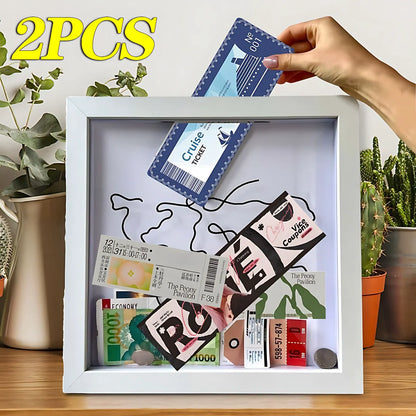 Travelling Memorial Box Adventure Archive Box Ticket Storage Box Postcard Souvenir Money Storage Box