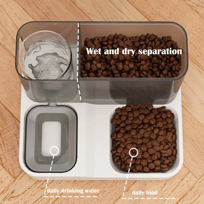 Purrfect Feeder Oasis: Automatic Pet Food & Water Station
Large Capacity Automatic Cat Food Dispenser Drinking Water Bowl Pet Supplies Wet and Dry Separation Dog Food Container