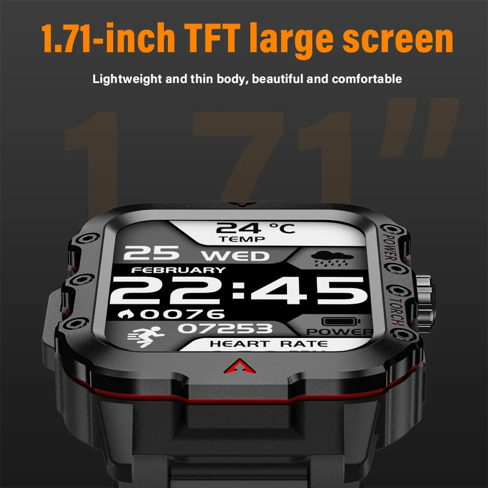 Smartwatch LED Flashlight Bluetooth Fitness Tracker