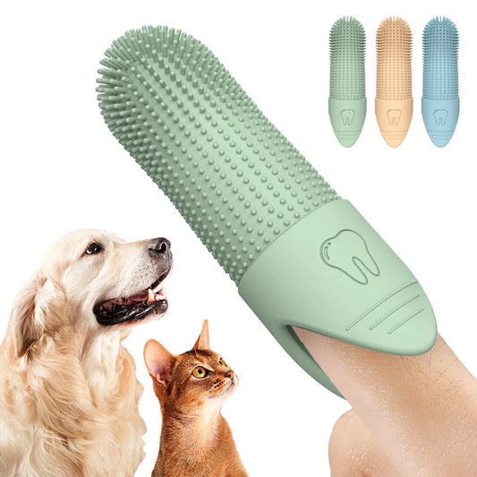 PawBrush™ 360° Finger Toothbrush – Food Grade Silicone Dental Care for Dogs & Cats