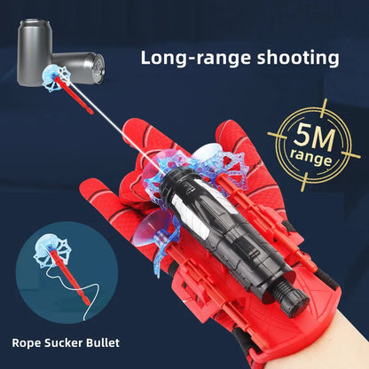 Spider Silk Glove Web Shooter Kit
Movie Spider Man Cosplay Launcher Spider Silk Glove Web Shooters Recoverable Wristband Halloween Prop Toys For Children
