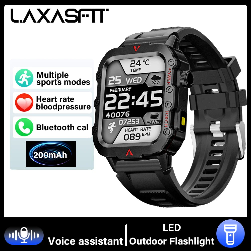 Smartwatch LED Flashlight Bluetooth Fitness Tracker