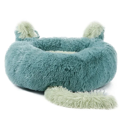 SnuggleSpace - Plush Cartoon Pet Cave Bed – Super Soft Warm Nest for Cats (and Small Dogs)