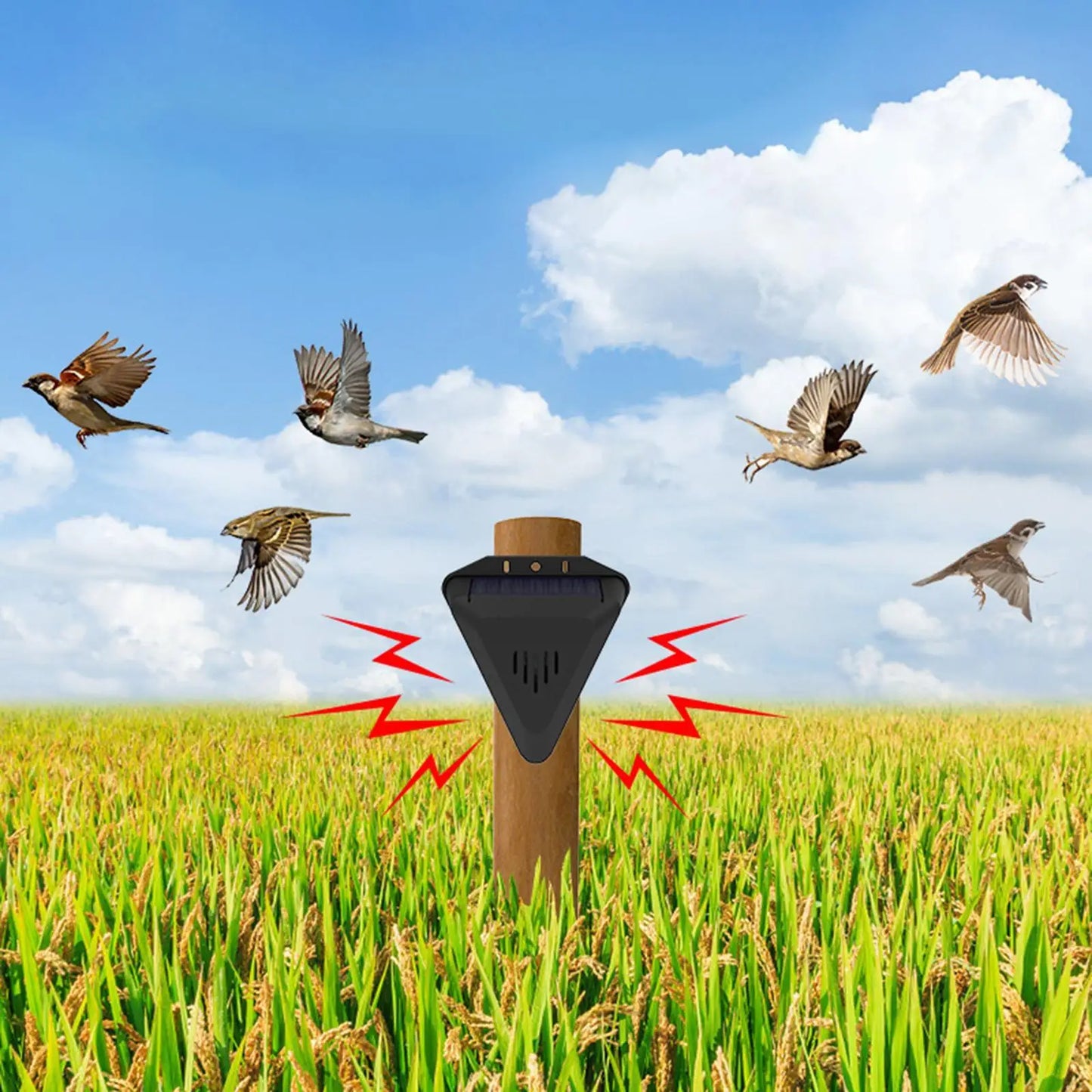 SolarGuard™ Bird & Animal Repeller – Solar Powered Yard & Farm Deterrent