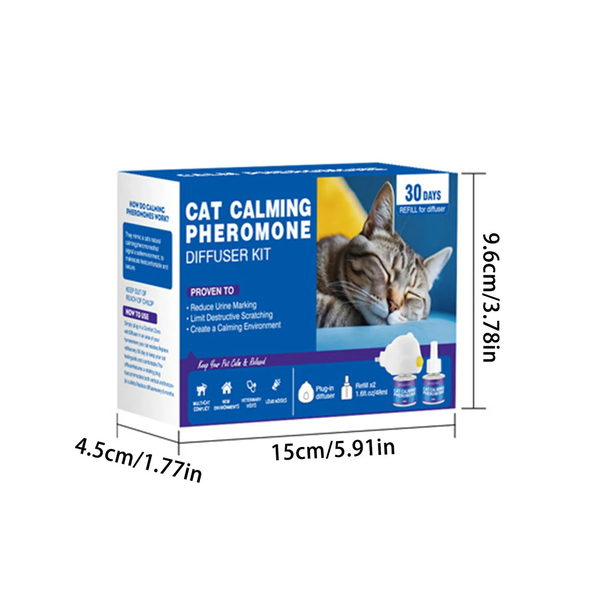 🥇 CalmEase™ Pet Pheromone Diffuser – Natural Anxiety Relief for Cats ...