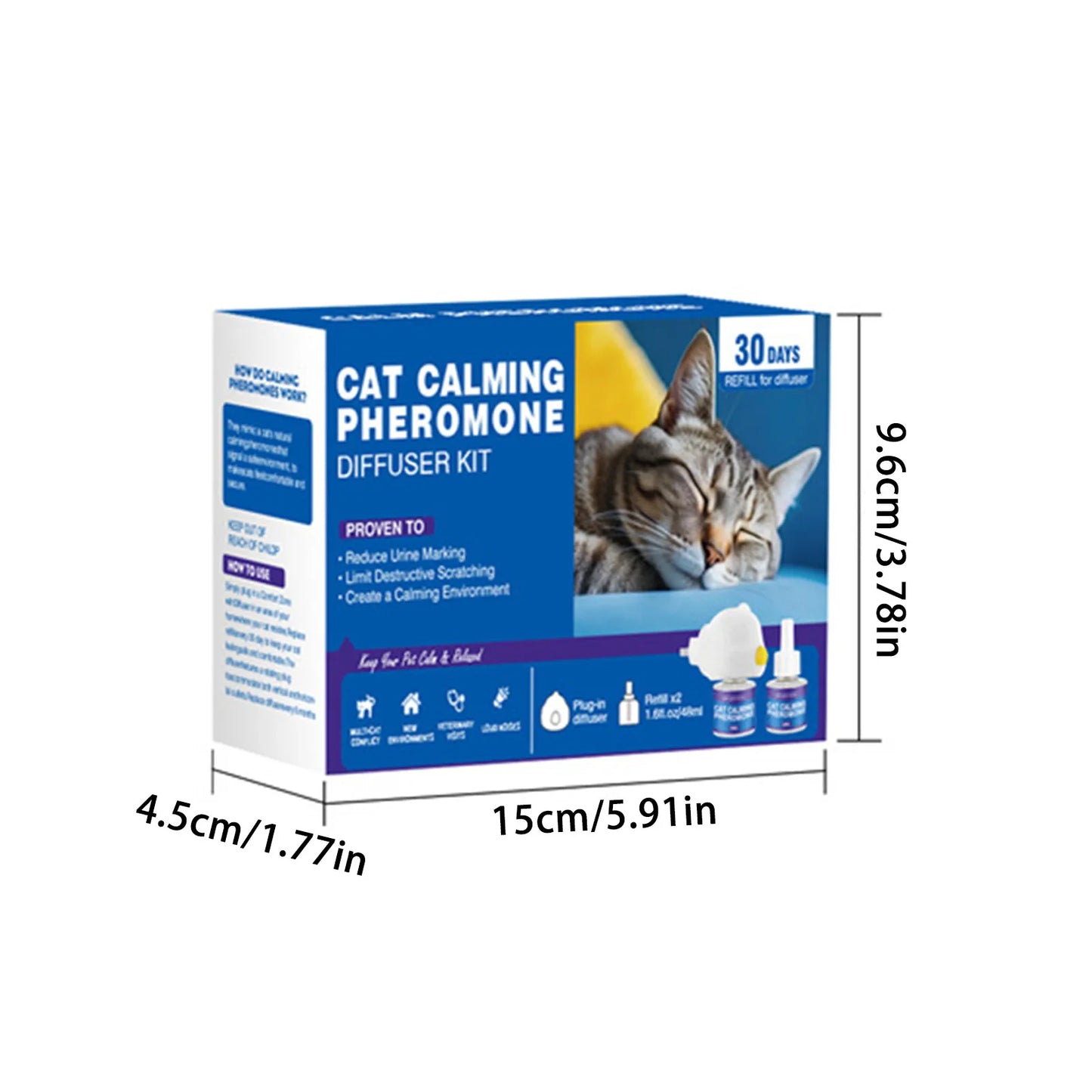 🥇 CalmEase™ Pet Pheromone Diffuser – Natural Anxiety Relief for Cats & Dogs