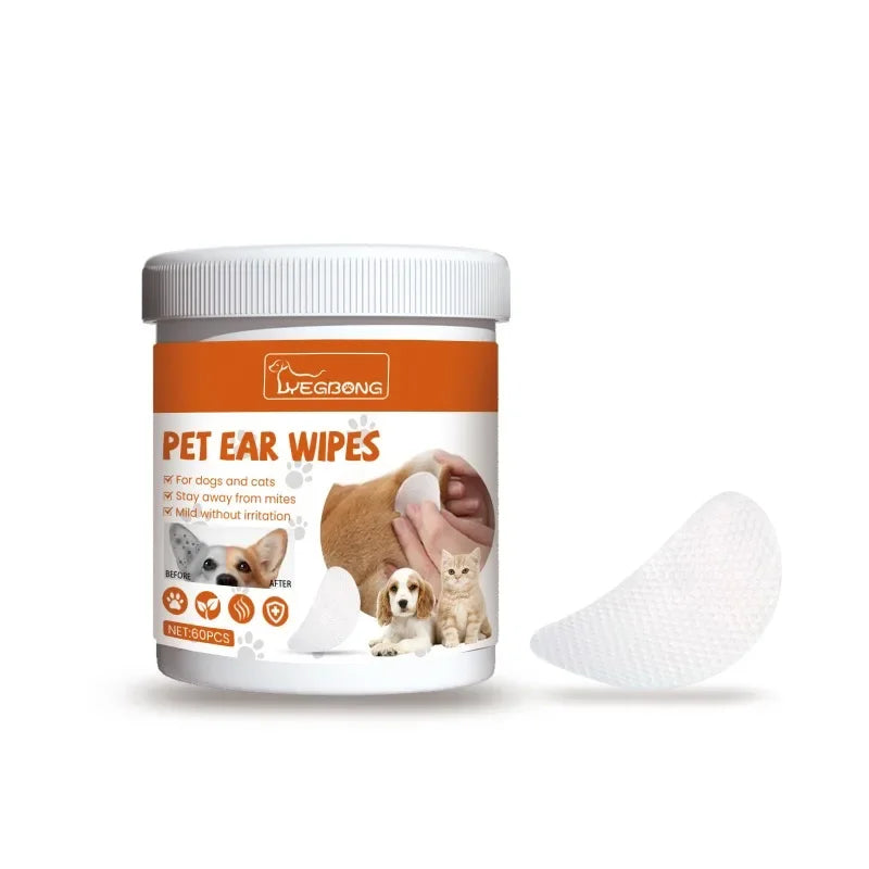 PawClean™ Pet Wipes – Gentle Eye & Ear Cleaner for Cats & Dogs