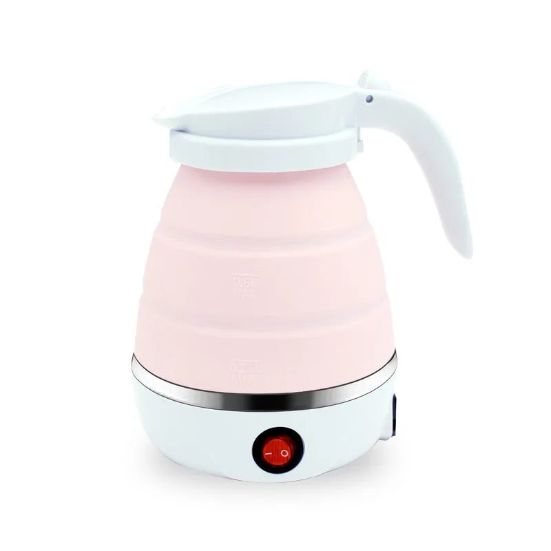 Pocket POT Mini Electric Kettle Portable Mini Foldable Kettle Silicone Electric Kettle Heater Outdoor Travel Home Tea Pot Water Kettle 0.6L 600W