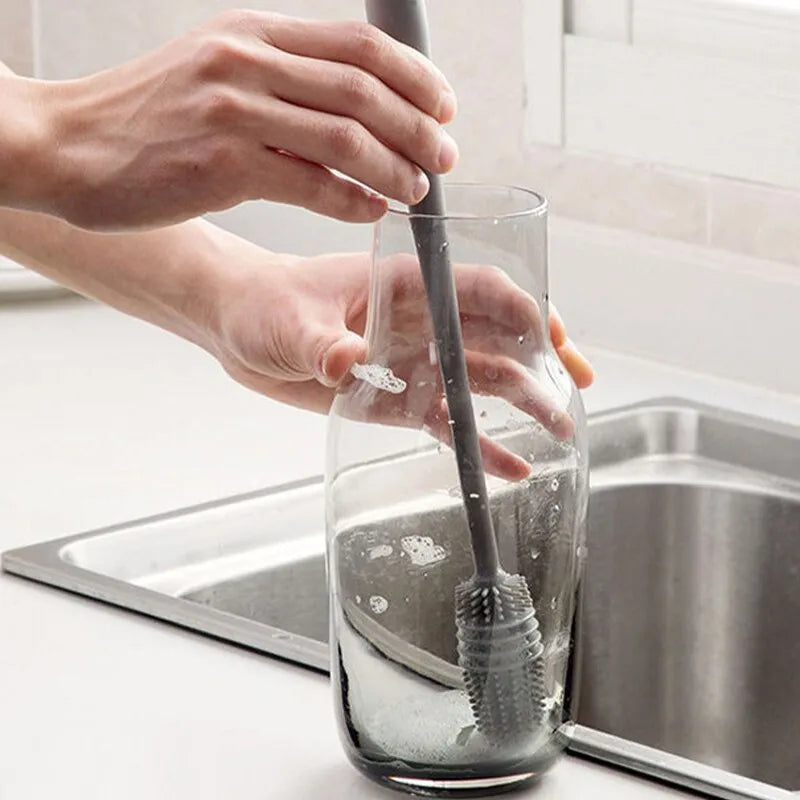 FlexiClean Long Reach Cup Brush
Bottle Brush Insulation Cup Washing No Deadend Long Handled Silicone Cleaning Brush Household Multifunctional Cleaning Tools