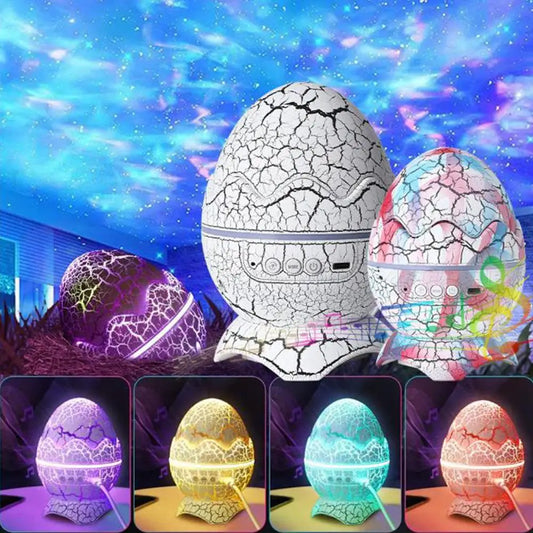 Led Dinosaur Eggs Shell Galaxy Starry Projector Bluetooth-compatible Remote Control Night Lights Children Gift Bluetooth