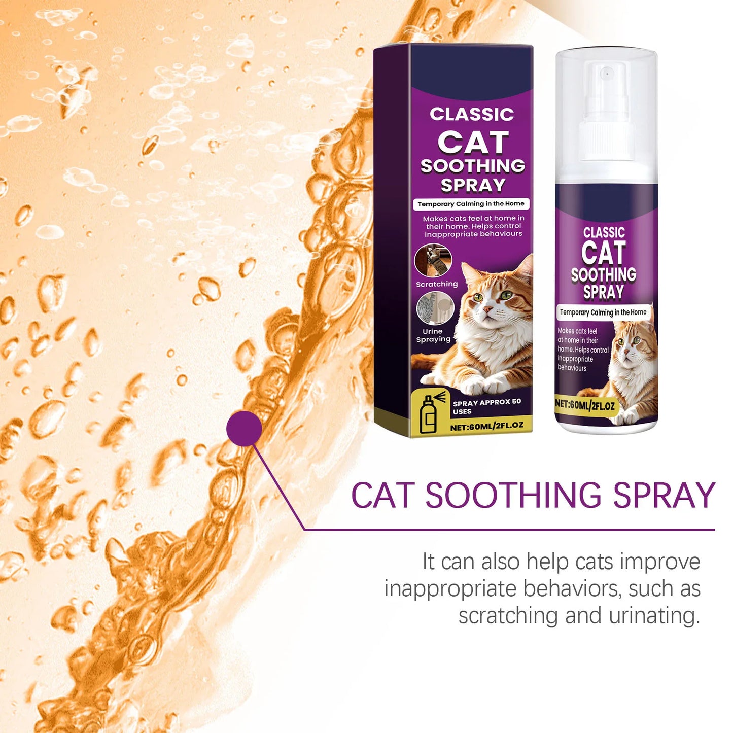 FelineCalm  60 ml Cat Soothing Spray – Stops Scratching & Urine Mistakes