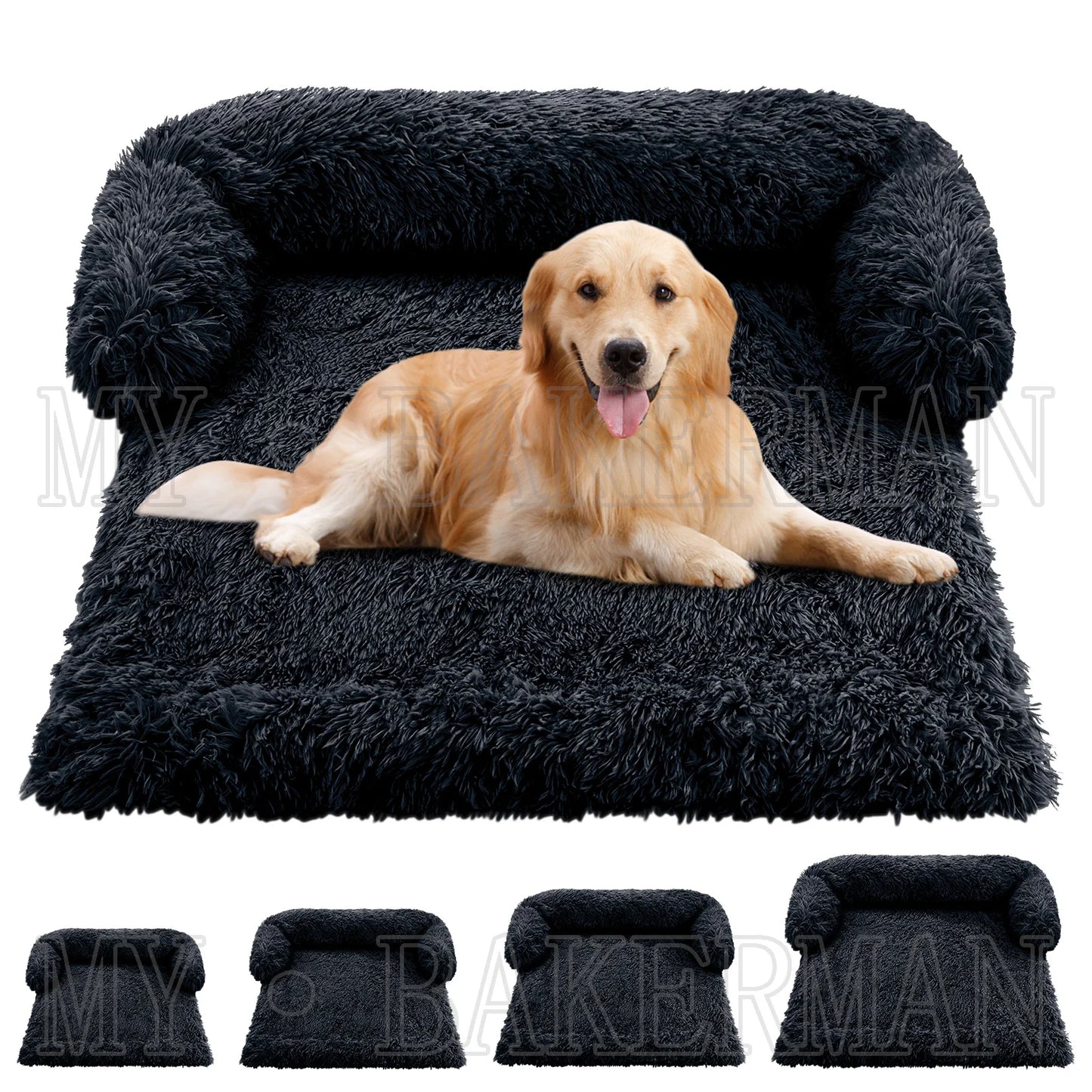 All‑Season Plush Pet Bed – Waterproof, Washable Sofa Cushion for Cats & Dogs