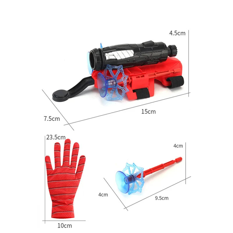 Spider Silk Glove Web Shooter Kit
Movie Spider Man Cosplay Launcher Spider Silk Glove Web Shooters Recoverable Wristband Halloween Prop Toys For Children
