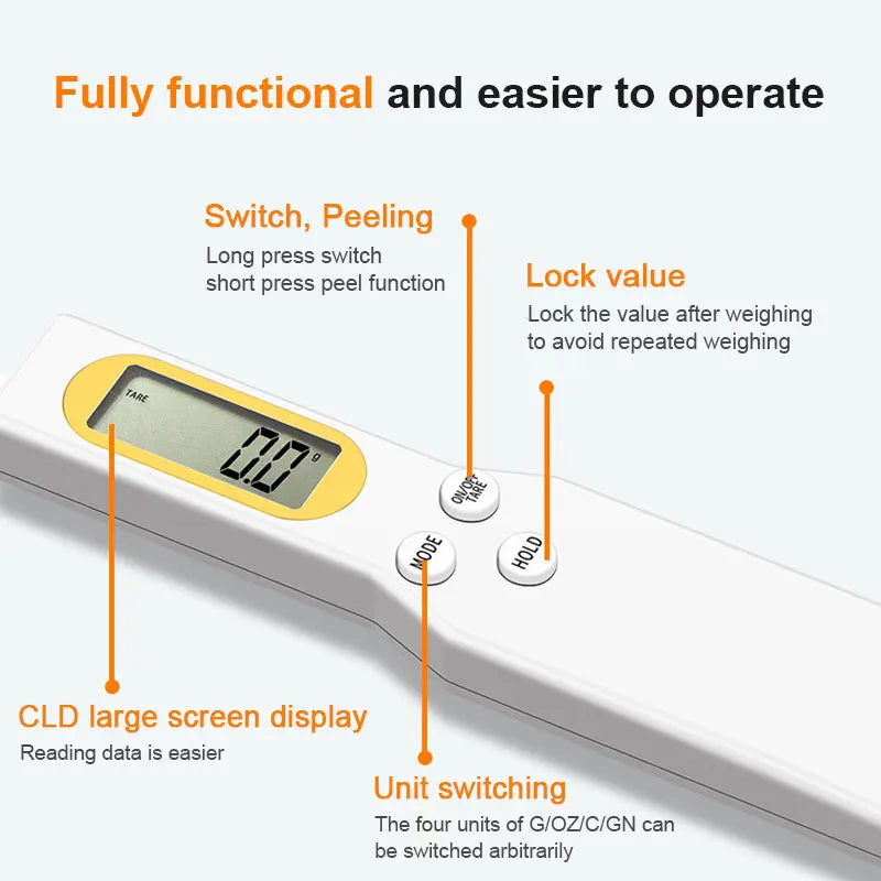 Electronic Kitchen Scale 500g 0.1g LCD Digital Measuring Food