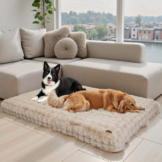 Ultra Plush Large Dog Bed – Washable Soft Cushion Mattress