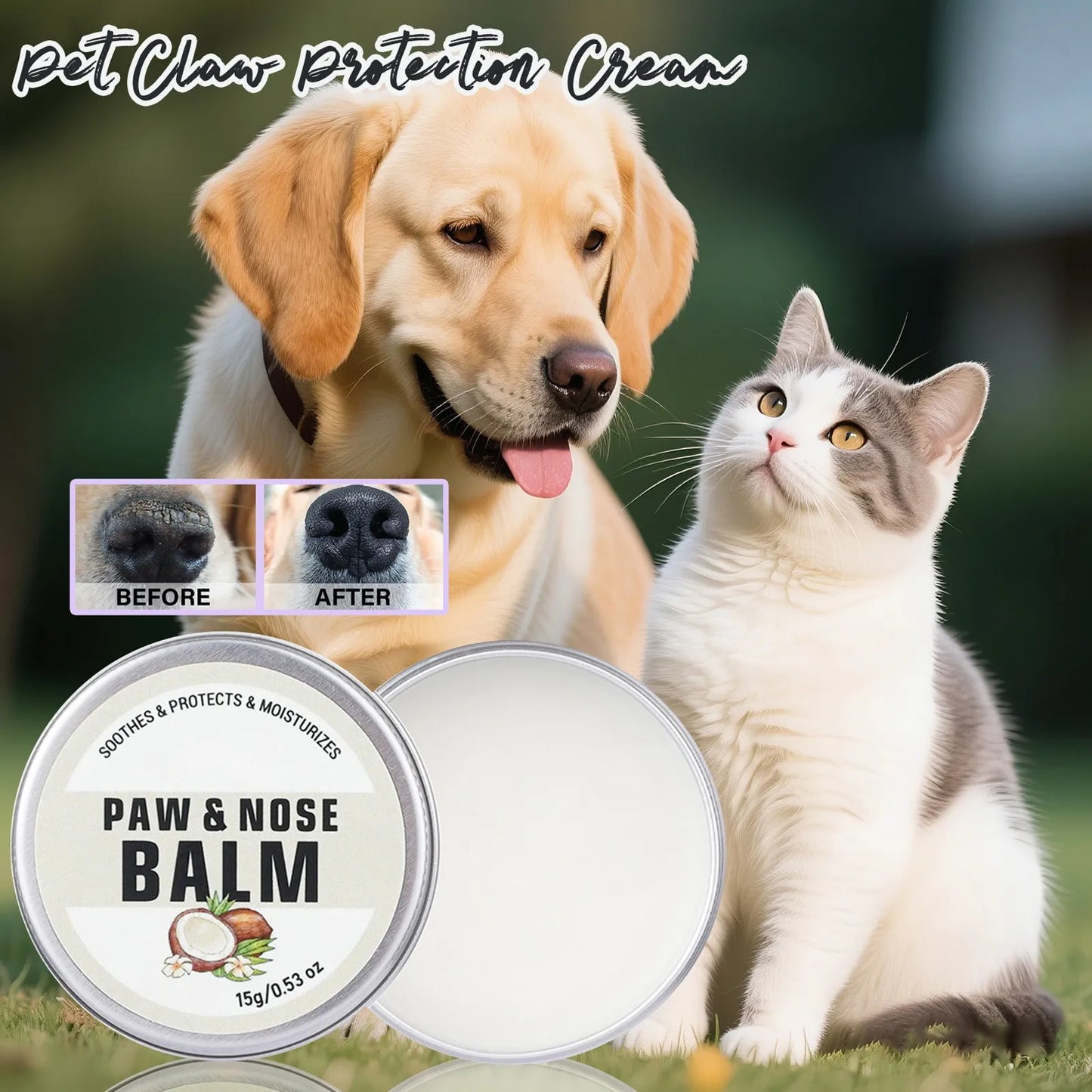 PawGuard™ Natural Dog & Cat Paw Balm – Moisturizing & Winter Repair