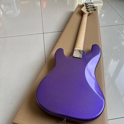 Classic electric bass, four string guitar, exquisite purple metallic paint, guaranteed quality