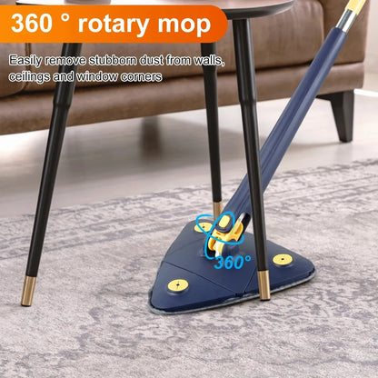 Triangular Mop Foldable  360° Rotatable Water Absorption
