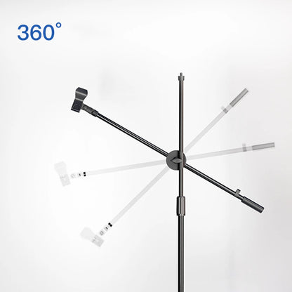 Rotating Microphone Stand Boom Arms Mic Clip Phone Holder Extension