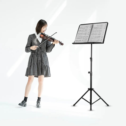 High quality Portable Metal Music Stand Detachable Music Stand Holder Lightweight Foldable Sheet Music Score Tripod Stand for Guitar Violins