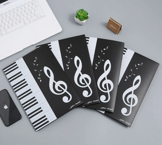 1pc Waterproof 6-page Performance Piano Sheet Music Clip A4 Three-fold Six-page Expanded Piano Replay Folder Sheet Music Folder