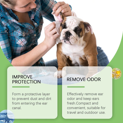 PawSoothe™ Hypoallergenic Ear Wipes – Gentle Cleaning for Dogs & Cats