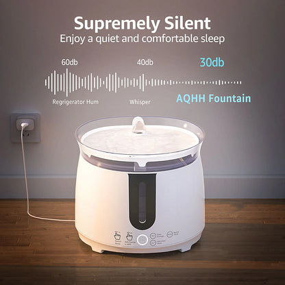 Water Fountain with Wireless Pump Pet Water Fountain for Cats Inside Automatic Smart Fountain App Control Easy Cleaning
