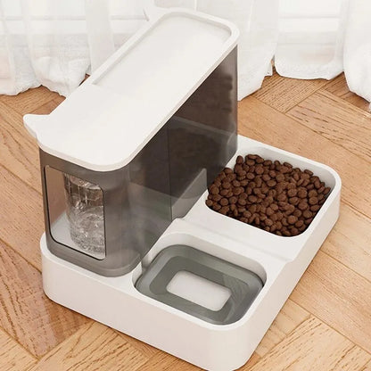 Purrfect Feeder Oasis: Automatic Pet Food & Water Station
Large Capacity Automatic Cat Food Dispenser Drinking Water Bowl Pet Supplies Wet and Dry Separation Dog Food Container
