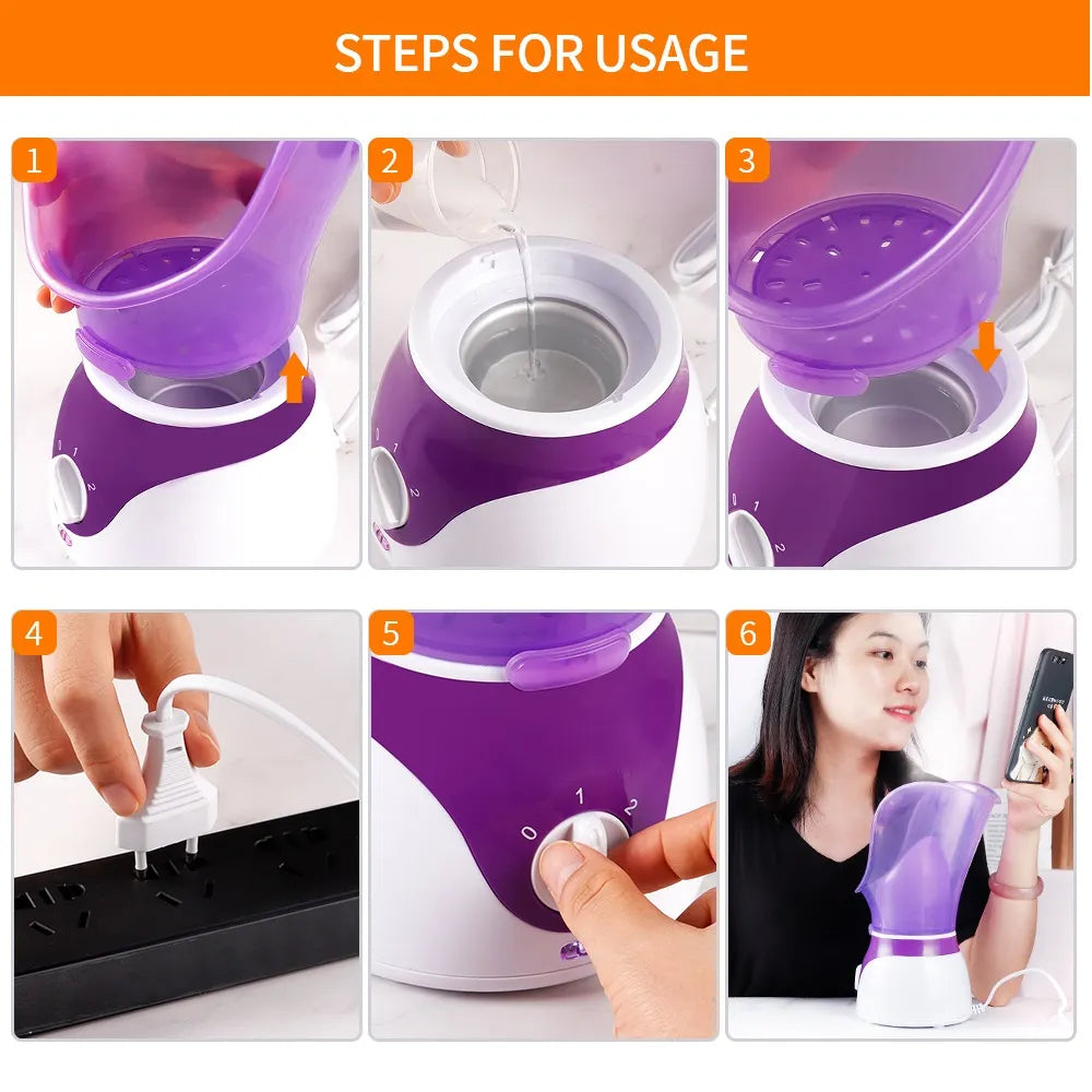 HydraHeaven Skin Quencher
Face Steamer Facial Heating Sprayer Skin Moisturizing Pore Cleaner Facial Hot Fog Steamer Home Care Skin Humidifier SPA Machine