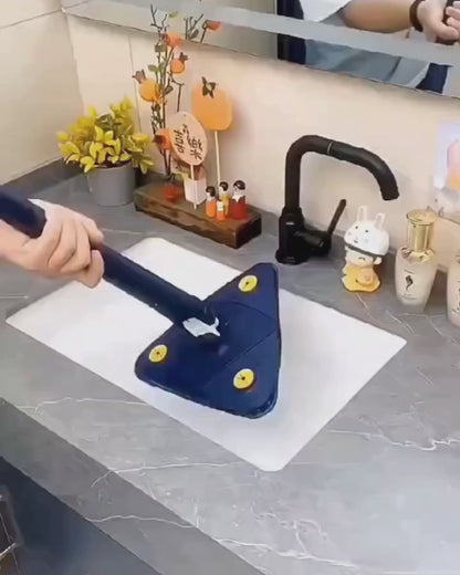 Triangular Mop Foldable  360° Rotatable Water Absorption
